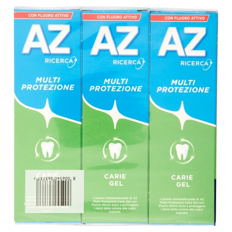 AZ Dentifricio Multi Protezione Carie Gel Menta Fresca 6x75 ml